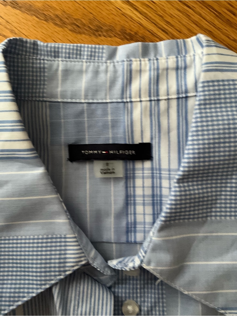 NWT Tommy Hilfiger Sleeveless Light Blue Striped Shirt Dress with Tie Waist - Picture 4 of 9